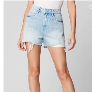 Blank NYC Light Blue High Waist Denim Shorts